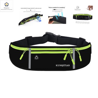 Sports Fitness Waist Pack Running Belts Mobile Phone Bag with Earphone Hole with Reflective Strips