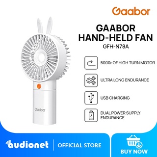 Gaabor Hand-held Fan Portable Mini Fan 250mAh Battery USB Rechargeable Handy Pocket Cooling Fan
