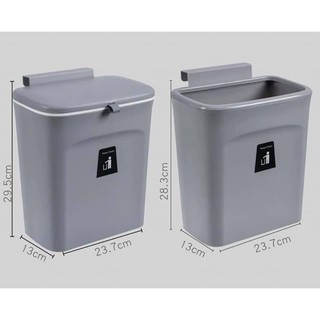 Wall-Mounted Trash Can With Lid Kitchen Waste Storage Bin (7)