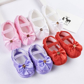 Newborn-18M Infants Baby Girl Soft Crib Shoes Moccasin Sole