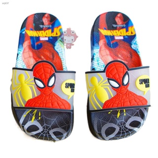 ℡▽◑KASAI Spiderman cartoon kids slippers fashion sandal slip on soft boy slippers