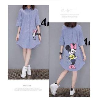 shirt▥Korean Fashion Mickey Polo Dress