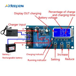 XY-L30A NC Battery Charging Control Module Digital Full Power Off Overcharge Protection Switch 6-60 V with LCD Display