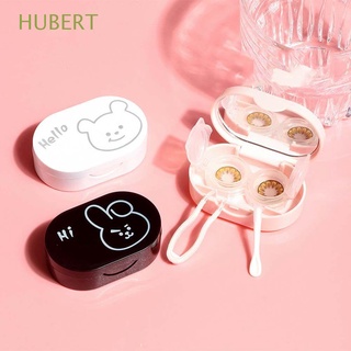 HUBERT High Quality Contact Lens Case Lovely Lenses Box Contact Lens Container Portable Sealed Cute Rectangle Bear Press Storage Eye Care/Multicolor