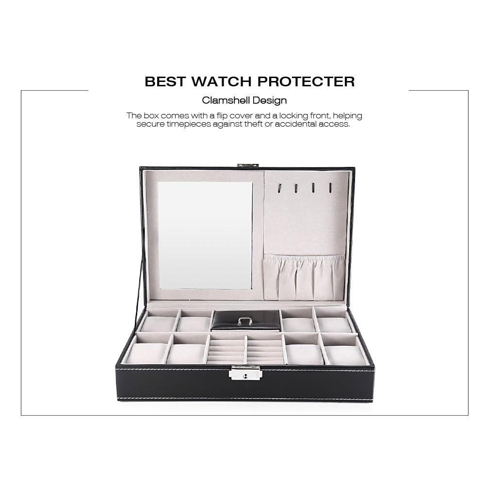 8 Slots Watch Storage Box Jewelry Display Organizer Case (3)