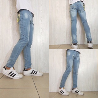 New mens light blue straight jeans (4)