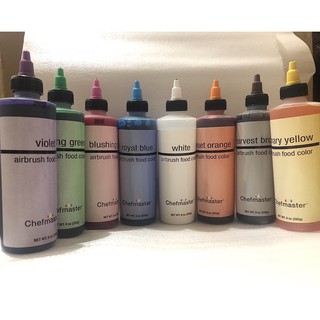 Chefmaster Airbrush regular colors 255 grams / 9oz expiration 2023 and 2024