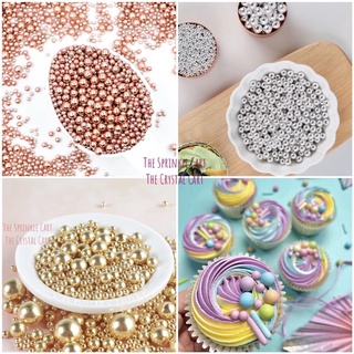 Baking Needs┇Edible Sprinkles Dragees Metallic Gold Rosegold Dragees Matte Pastel Unicorn Decoration