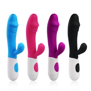 G Spot Vibrator for Women Dildo Rabbit Dual Vibration Silicone Waterproof Female Vagina Clitoris Mas
