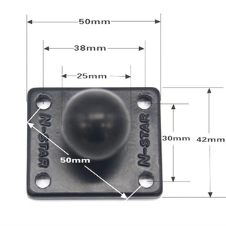 TZ Aluminum Square Mounting Base 1 inch ( 25mm ) Bubber ball compatible for gorpo camera, dslr, for