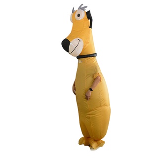 Inflatable Cosplay Party Costumes Big Yellow Dog Mascot Suit Christmas Halloween Easter Birthday Car