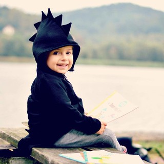 Children's Kid Baby Outerwear Jacket Dinosaur Style Hooded Headwear Coat Clothes (1)