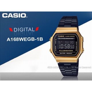 FREE Acrylic Case Casio Black and Gold A168WEGB A168WEGB-1B