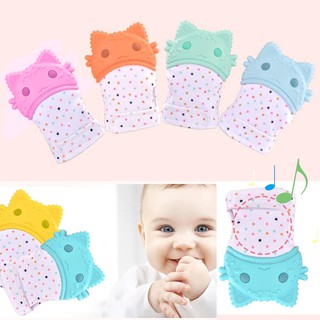 Cat Teether Glove Baby Mitten Candy Wrapper Sound 1PCS