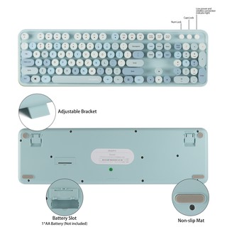 MOFii SWEET 2.4Ghz Wireless Keyboard And Mouse Set USB Optical Mouse And Keyboard Combos For PC Laptop (6)