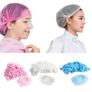 100pcs Surgical Cap Disposable Non Woven Hairnet Head Covers Net Bouffant Cap (1)