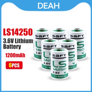 6pcs 3.6V SAFT 14250 LS14250 1/2 AA 1/2AA primary battery LS14250 for meter Electronic equipment PL