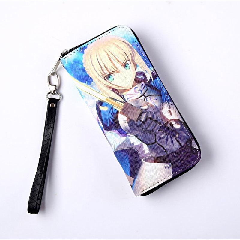 Anime Fate Stay Night Saber Zip Wallet Fate/Zero Fate Grand Order Anime Purse