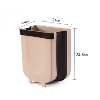 ❀❀Hanging Trash Can for Kitchen Cabinet, Wall-Mounted Trash Can Foldable Waste Bin