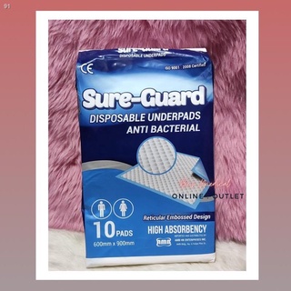 *mga kalakal sa stock*❖ﺴ◘Sure-guard | Underpads Disposable (10 pads/pack)