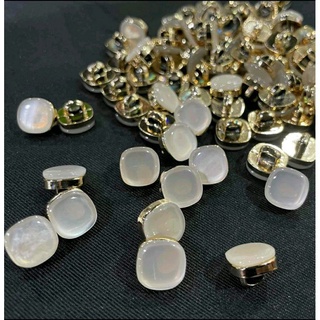 Barong Buttons square 10mm gold (per 6pcs)