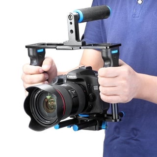 Neewer Aluminum Alloy Camera Video Cage Film Movie Making Kit:Video Cage+Handle Grip+Rod for