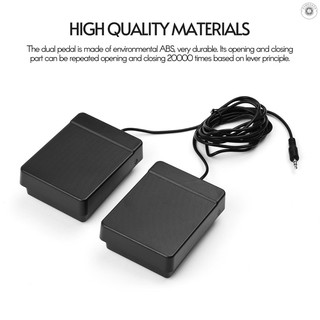 【sale】 ☀ 3.5mm Interface Compact Sustain Pedal Universal Dual Pedal for Musical Instruments Portabl