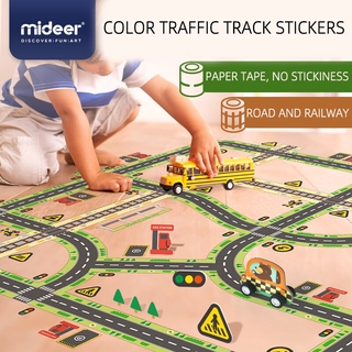 Mideer Children Colored traffic adhesive tape toy kids traffic road sticker toys