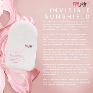 ON-HAND!!! RyxSkin Sincerity Invisible Sunshield SPF 40 +++