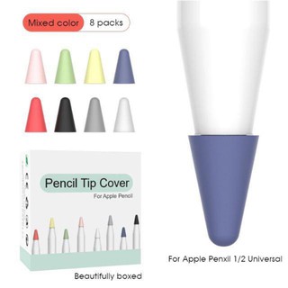 8pcs Silicone Replacement Tip Case Nib Protective Cover Skin for Apple Pencil 1st 2nd Touchscreen Stylus Pen Case (1)