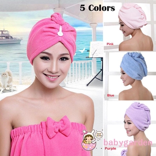 ღ♛ღWomen Twist Dry Shower Microfiber Hair Wrap Towel Drying Bath Head Cap (1)