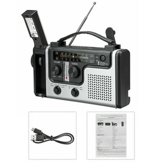 Emergency Portable AM FM SW1 SW2 Radio Hand Crank Self Powered Solar Radios with Flashlight and Reading Light Multi-purpose (6)