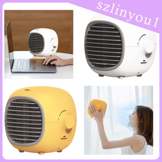 New Arrival Air Cooling Fan, Mini Air Conditioner Fan Desk Fan Can Add 200ml Water and Ice USB Desk Fan Portable Personal Fan Air Cooler for Home Office Outdoor
