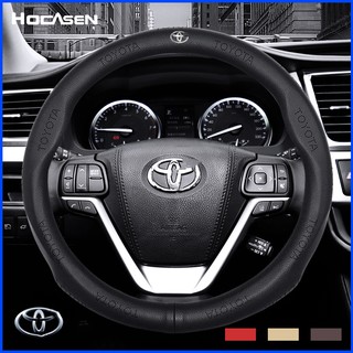 No Smell Thin Cow Leather Steering Wheel Cover For Toyota Camry Vios Altis Rush Avanza