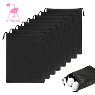 8 Pcs Shoes Bag, Cover Shoes Black Waterproof Anti-dust Storage Portable Bags for Travel Sports