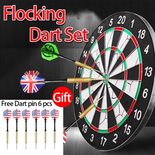 【6 Free Darts】Dart Board Original 18 Inch Double Sided Professional Dart Board Set