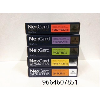 Nexgard Spectra Anti Tick and Flea for Dogs Sold per box and has 5 varieties