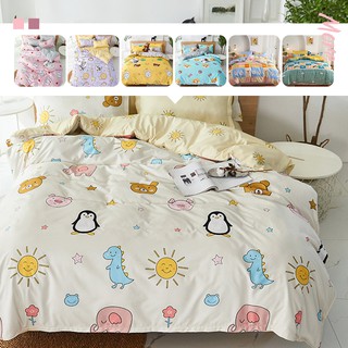 DANSUNREVE Cartoon Bedding Set Bed Sheets Cute Animals Pattern Duvet Cover Set Twin Queen King Bed