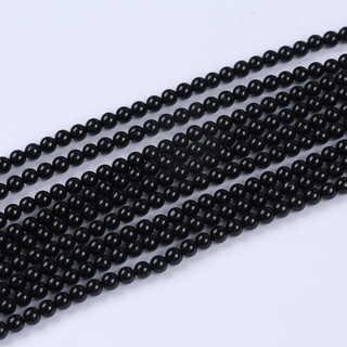 Natural Black Agate Gemstone Beads Stone For Jewelry Making 8mm onxy round beads shinning