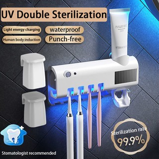 Toothbrush sterilizer UV Light Sterilizer Toothbrush Holder Cleaner Automatic Toothpaste Dispenser 001