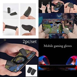 gamingஐ❁Asseenontv #1 Pair (2pcs) Gamers Sweatproof Gloves Mobile Finger Sleeve Touchscreen Game Con (4)