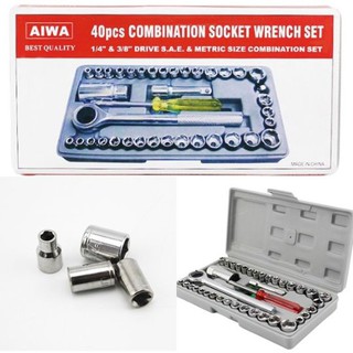 40 pcs Combination Socket Wrench Set With Box