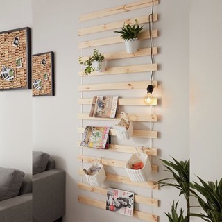 Wooden Wall Hanging Organizer Hook Shelves Holder Rack Multi-purpose Home Decoration Nordic (1)
