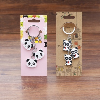 Panda Key Chain Cute Panda Wooden Key Ring