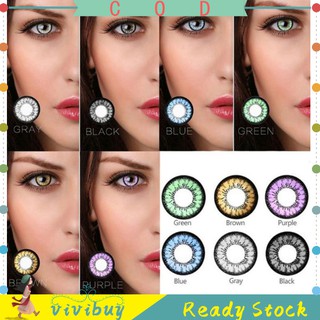✨✨2pcs Coloured Cosmetic Contact Lenses Beautiful Eye Wear (1)