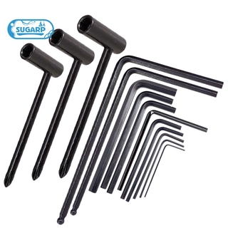 [Hot Sale]14Pcs Guitar Wrench Set, 4mm & 5mm Ball End Truss Rod Wrench Tool, Fit Most Guitar Neck Bridge Nut Locking Adjustment