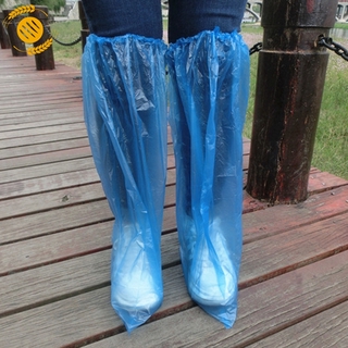 [LUCKY] Durable Waterproof Disposable Rain Shoe Covers High-Top Anti-Slip Rainproof Shoe Covers