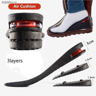 ☈✙Height Increase heel Insoles 3-layer Air Cushion Heel Insert Lift Shoes Insole for Men and Women