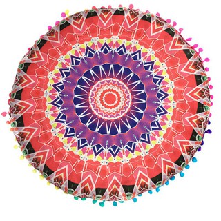 win1# 🎉🎉New Ethnic Strip Printed Pillow Round Mandala Bohemian Pillows Case (4)