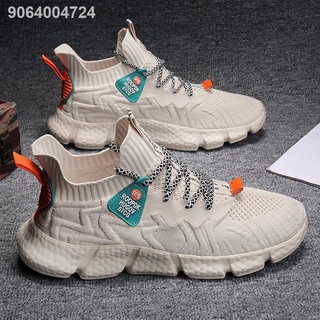 ♞┇✔2021 summer flying woven men s shoes single layer lightweight breathable soft sole all-match spor
